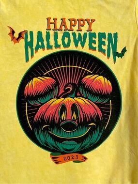 $4 💥🎃 Mickey Happy Halloween Baby Onesie Bodysuit, Bats Pumpkins, Super Soft